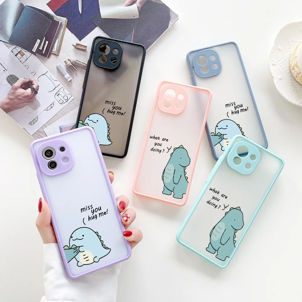 dinosaur phone case for xiaomi poco f3 case mi 11 lite 11t pro poco x3 pro m4 redmi note 10 9 8 pro 9s 10s 9t 9a 9c couple cover free global shipping