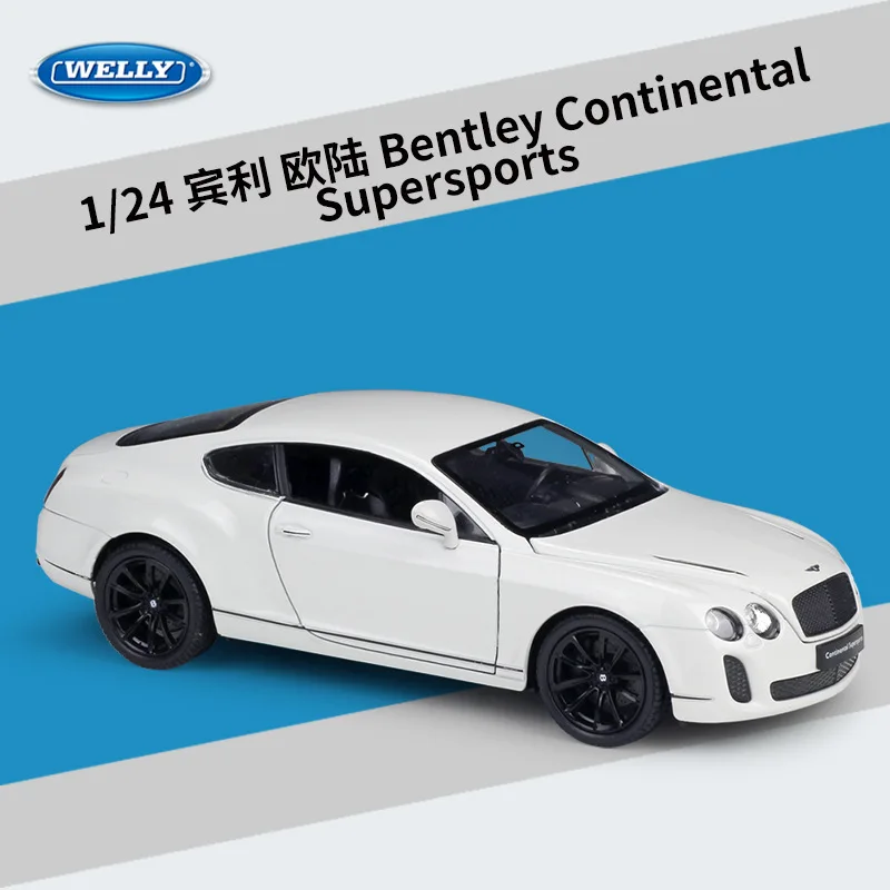 

WELLY литая в масштабе 1:24 машинка Классическая Bentley Continental Supersports металлическая модель автомобиля игрушечный автомобиль из сплава для детей Коллекция подарков