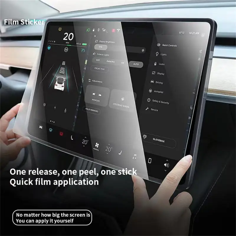 

Матовое закаленное стекло для защиты экрана, Антибликовая защитная пленка HD, центральное управление, аксессуары для Tesla Model 3 Y/X/S