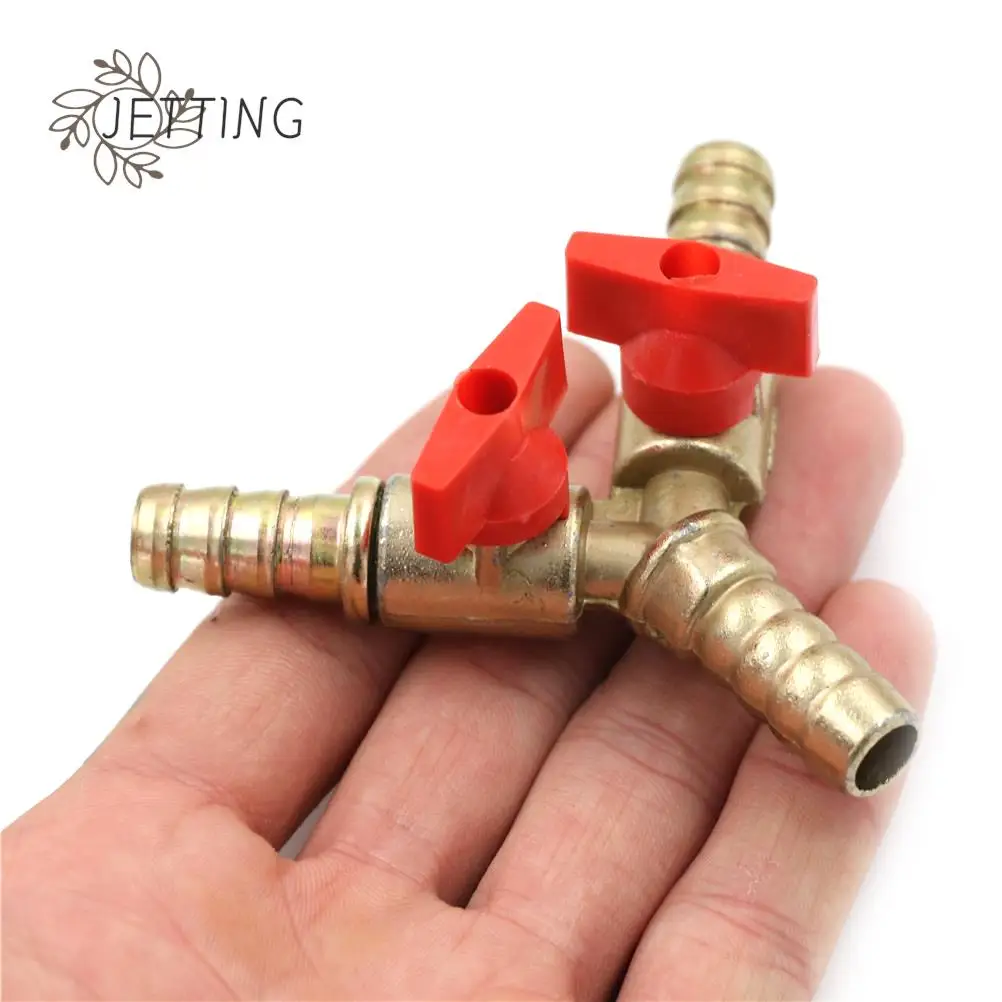 

3/8" Brass Y 3-Way Shut Off Ball Valve PCS Clamp Fitting Hose Barb Fuel Water Oil Gas For Automotive Garden Irrigation