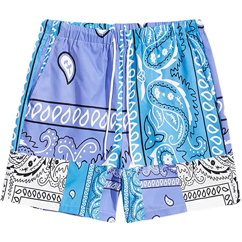 Шорты с принтом молнии и 3D-принтом Летние Гавайские купальники в стиле хип-хоп