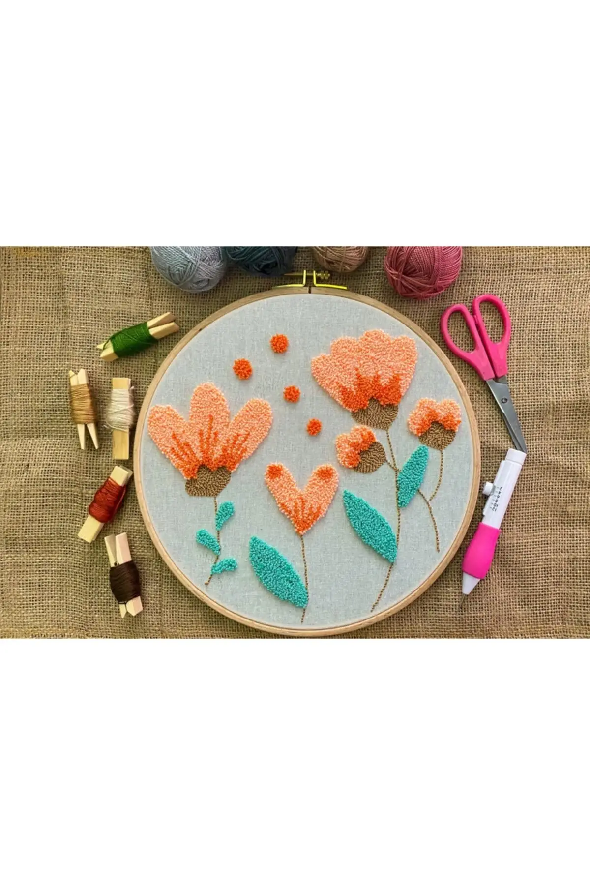 

Punch Hobby Set Minimal Design Embroidery Kit