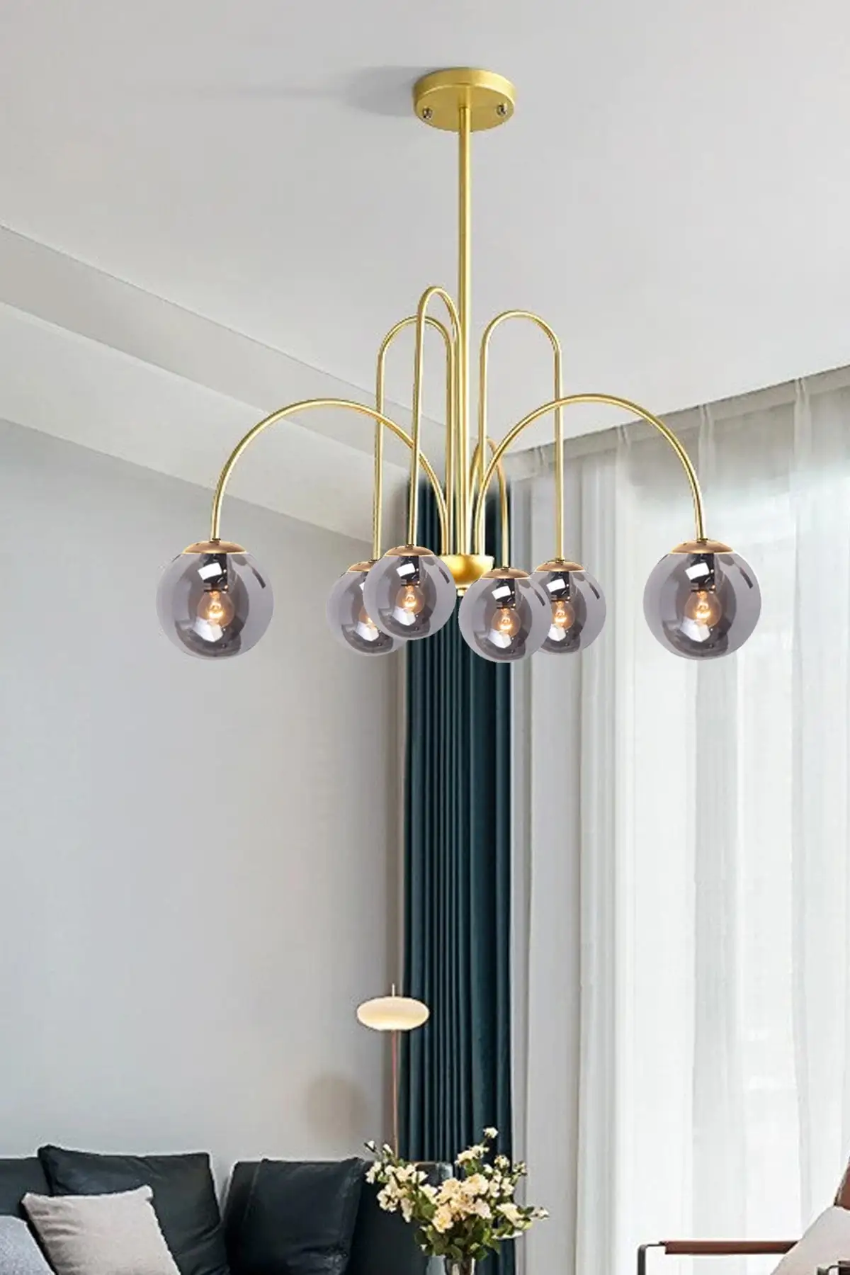 

Rachel Modern Indoor Globe Glass Sixty Chandelier Imported Glass