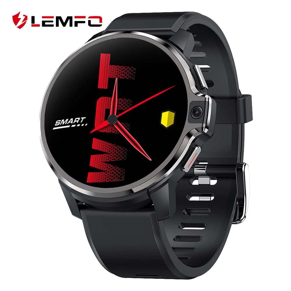 Смарт-часы LEMFO LEMP мужские 4G GPS Wi-Fi Android 64 Гб ПЗУ 1050 мАч две камеры экран 1 6 дюйма |