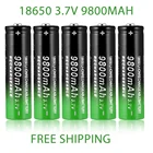 Новинка 18650 3,7 в 9800 мАч перезаряжаемая батарея для фонарика, налобного фонарика, литий-ионная аккумуляторная батарея, Прямая поставка