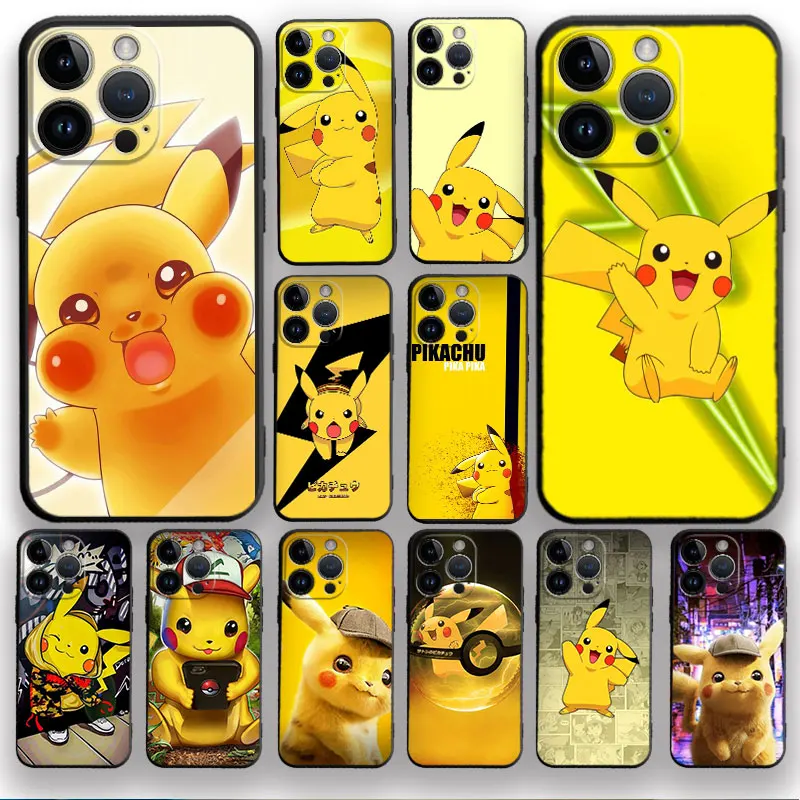 

Pokemon Pikachu For iPhone 14 13 12 11 Pro X XR XS Max 8 7 Plus Mini Phone Case
