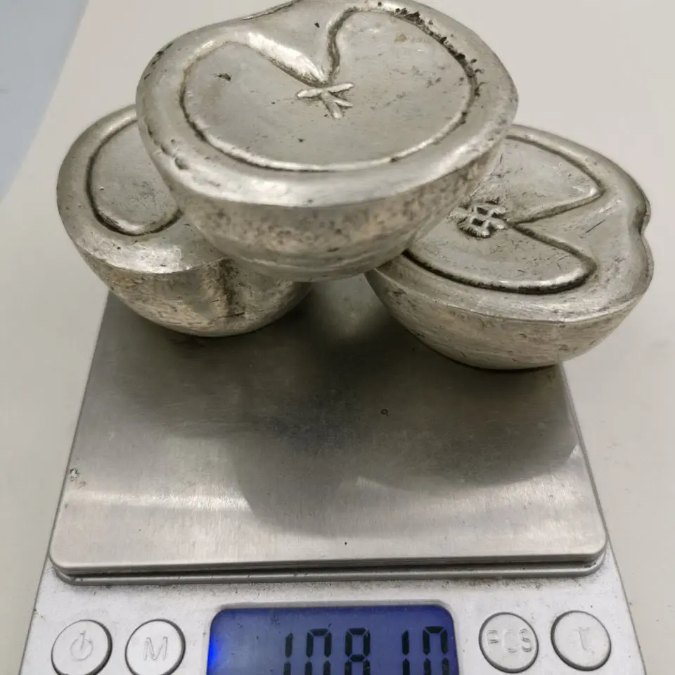 Античная бронзовая посуда античные коллекционные серебряные слитки в форме