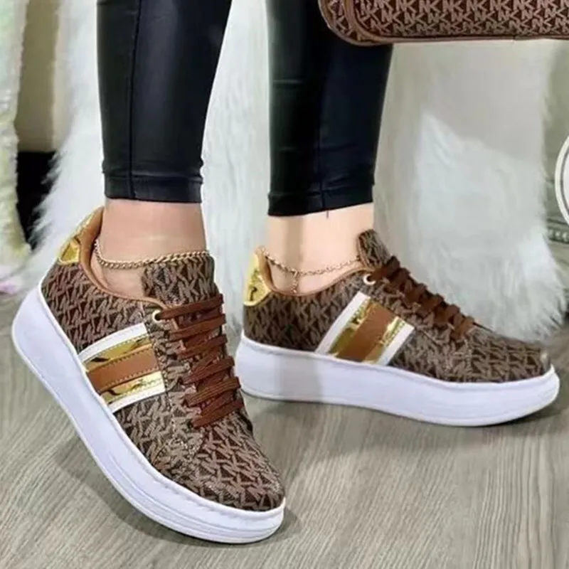 Women Platform Sneakers Lace-Up Breathable Sports Shoes Casual Platform Female Footwear Ladies Vulcanized Shoes Zapatillas