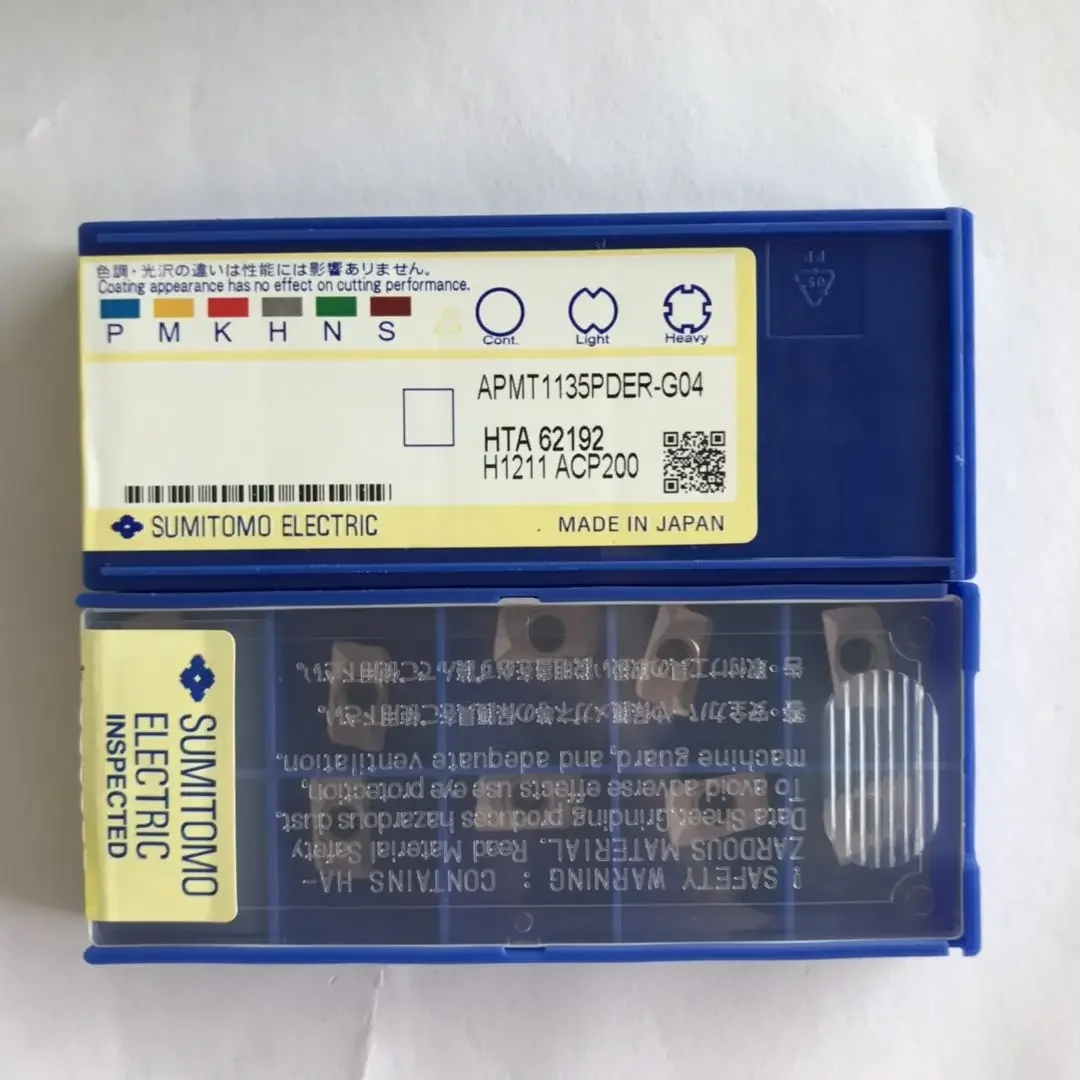 10 SZTUK APMT1135PER-G04 ACP300 Ostrze ze stopu aluminium