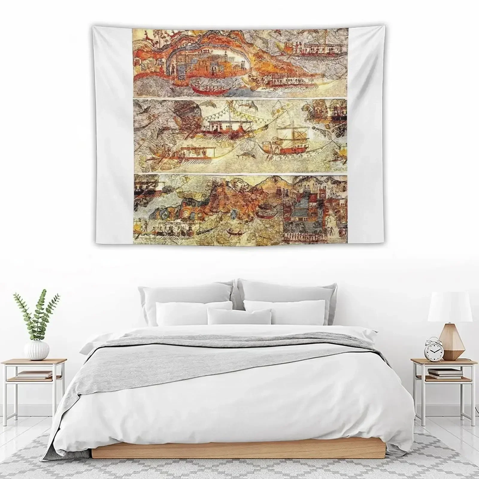 Гобелен Minoan Admirals Flotilla Fresco в трёх панелях 100% полиэстер