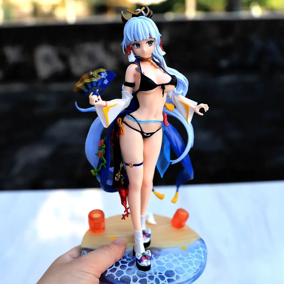 

26CM Genshin Impact Anime Figure Kamisato Ayaka Swimsuit Ver Sexy Girl PVC Action Figure Game Statue Model Doll Toys Gifts