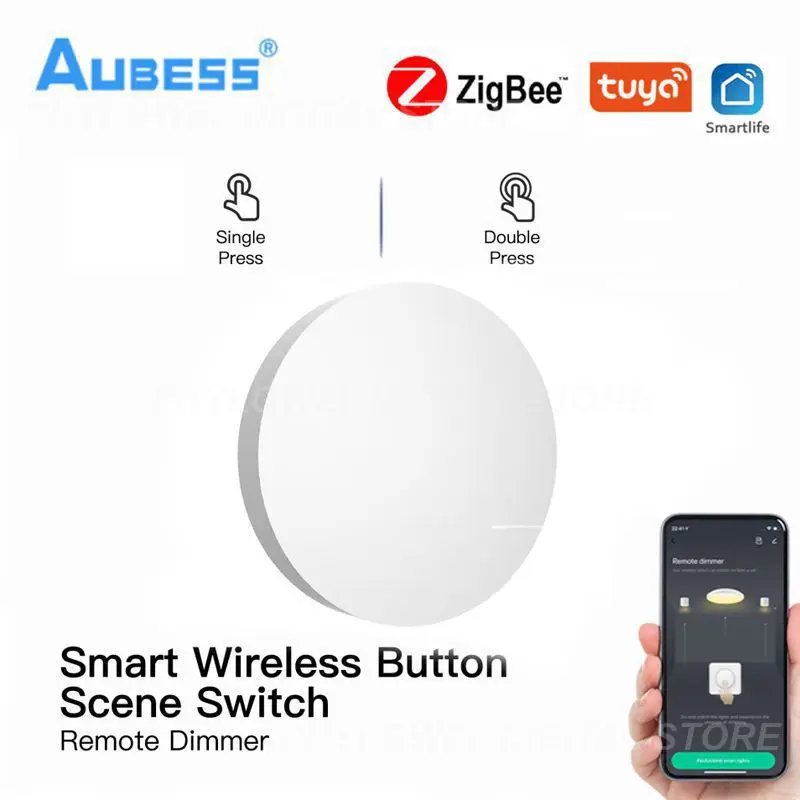 

Battery Powered Wifi Smart Light Switch Multi-scene Linked Tuya Zigbee 3.0 Scene Switch Convenient Smart Switches Smart Home