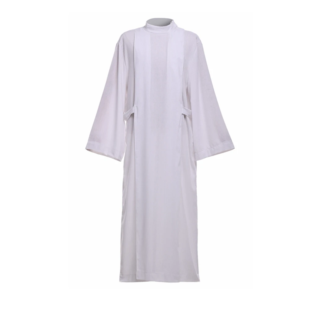 

White Priest Cassock Alb Clergy Catholic Church Mass Robe Liturgical Missionary Deacon Vestments