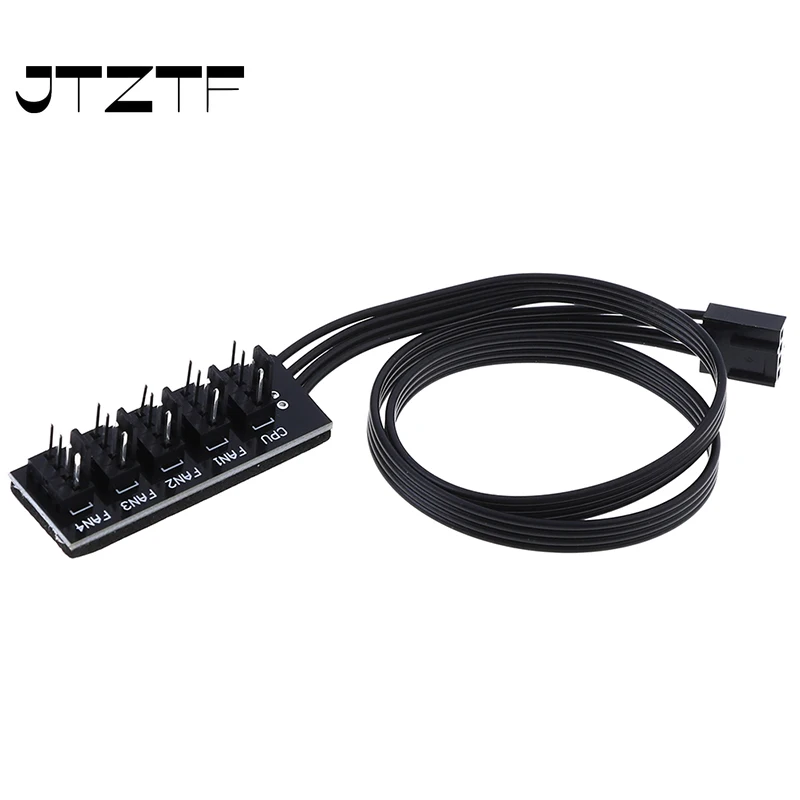 

JTZTF 40cm 1 To 5 4-Pin Molex TX4 PWM CPU Cooling Fan Splitter Adapter Power Cable Compatible with 3-pin / 4-pin Fans