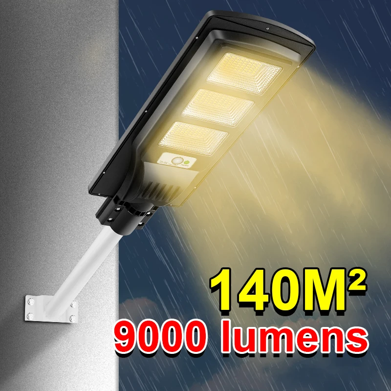 

Уличный светильник на солнечной батарее, 9000 лм, 12000 мАч