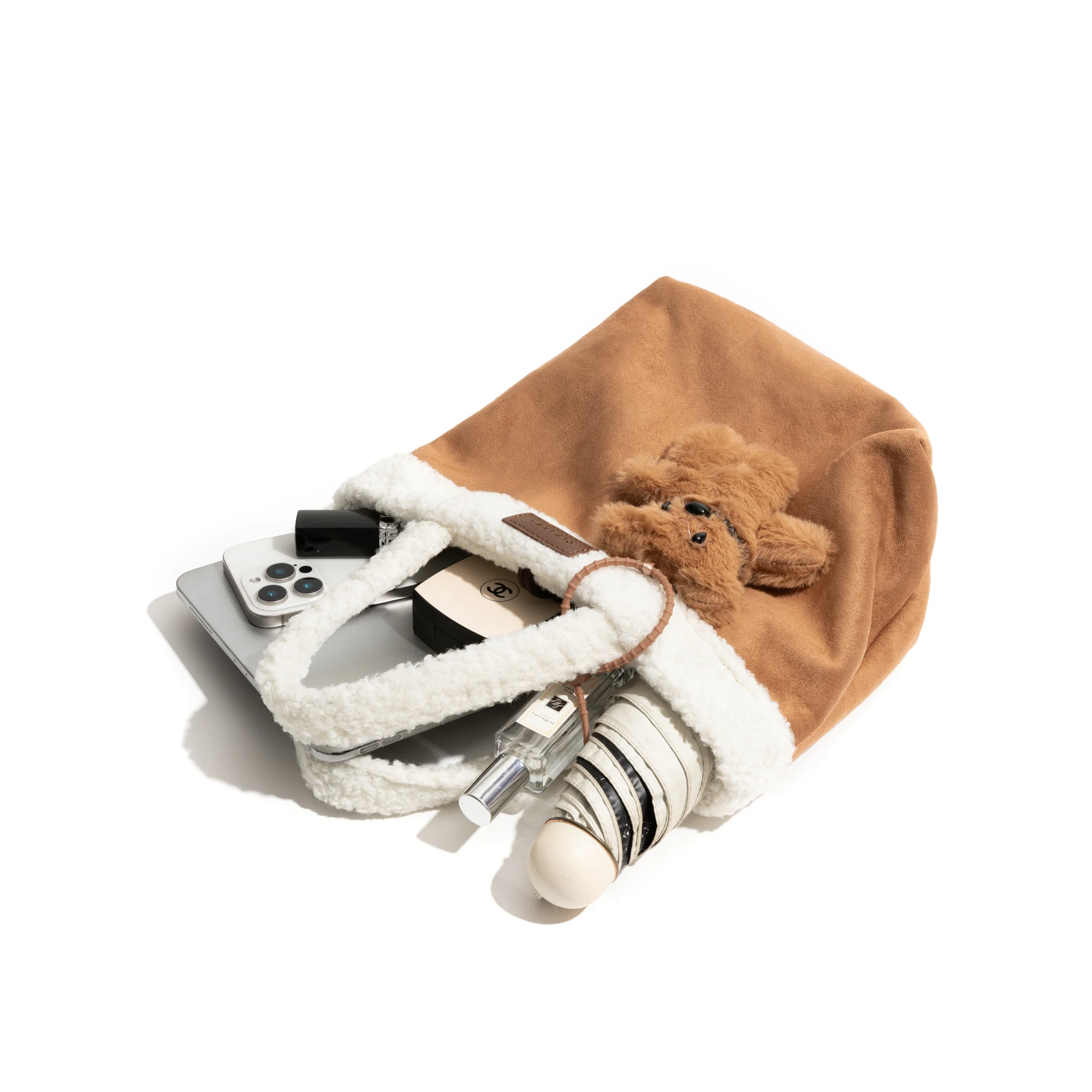 MABULA Ретро-сумка большой емкости из овечьей шерсти сумка-ведро в японском стиле