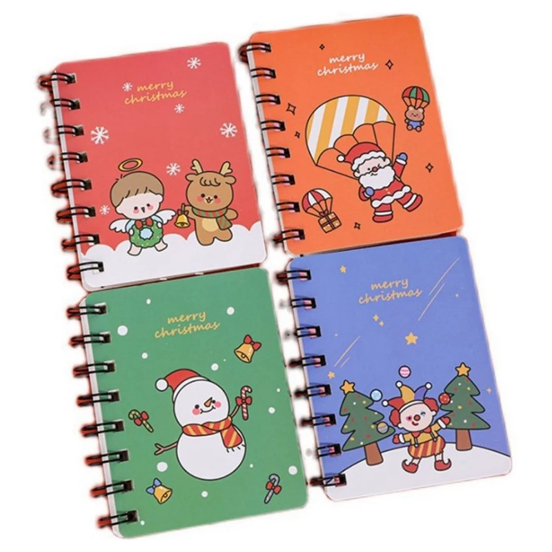 

1Set Cute Christmas Mini Coil Notebook Notepad Notebook Student Office Stationery