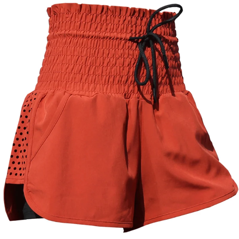 

2022 Women Yoga Fast Dry Short Running Sports High Waist Breathable Shorts Workout Training Shorts Free Shipping