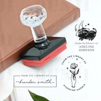custom book stamp library stamp ex libris teacher stamppersonalized self inking book belongs tofrom the library of ink stamp
