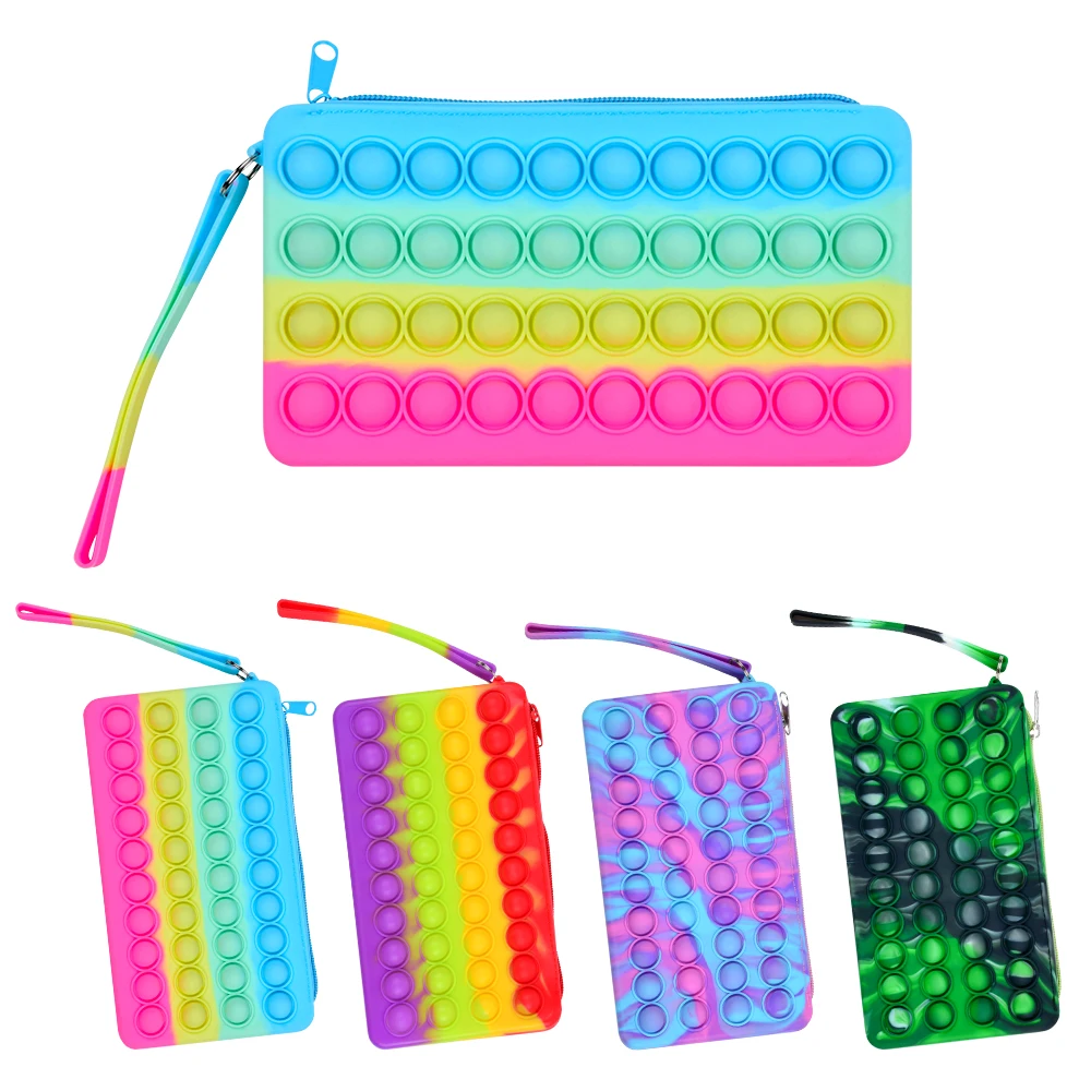 

Большой чехол для карандашей с попками, Простой сенсорный силиконовый чехол для хранения канцелярских принадлежностей, детская антистресс...