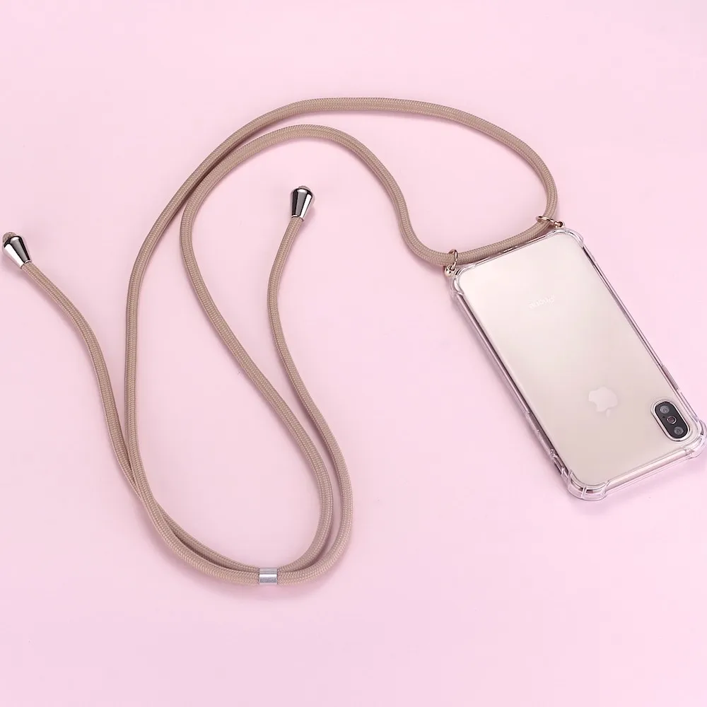 

Strap Cord Travel Necklace Lanyard Mobile Phone Case For iPhone 11 12 13Pro Max XS XR X 7 8Plus