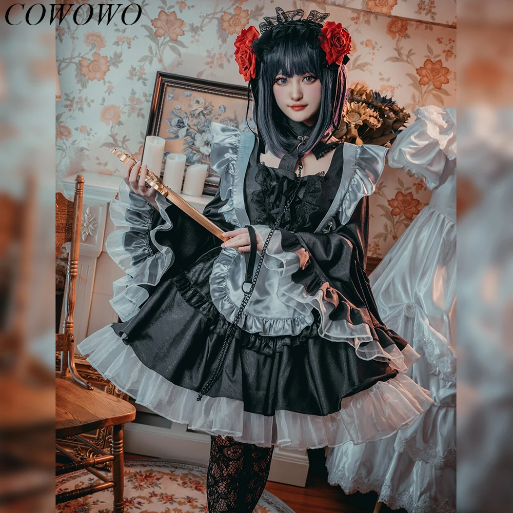 

COWOWO Аниме! Мое платье, дорогой, Китагава Марин, милое платье горничной, униформа, костюм для косплея, костюм для Хэллоуина, женская одежда для...