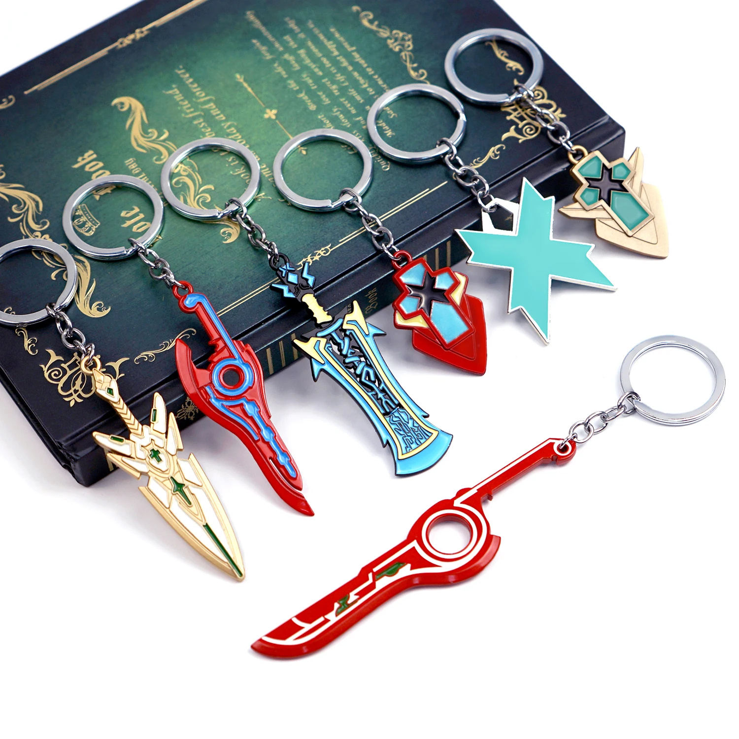 

Xenoblade Chronicles Keychain MONADO Sword Key Chain Keyring Keychains for Men Game Accessories Car Key Ring Pendant llaveros