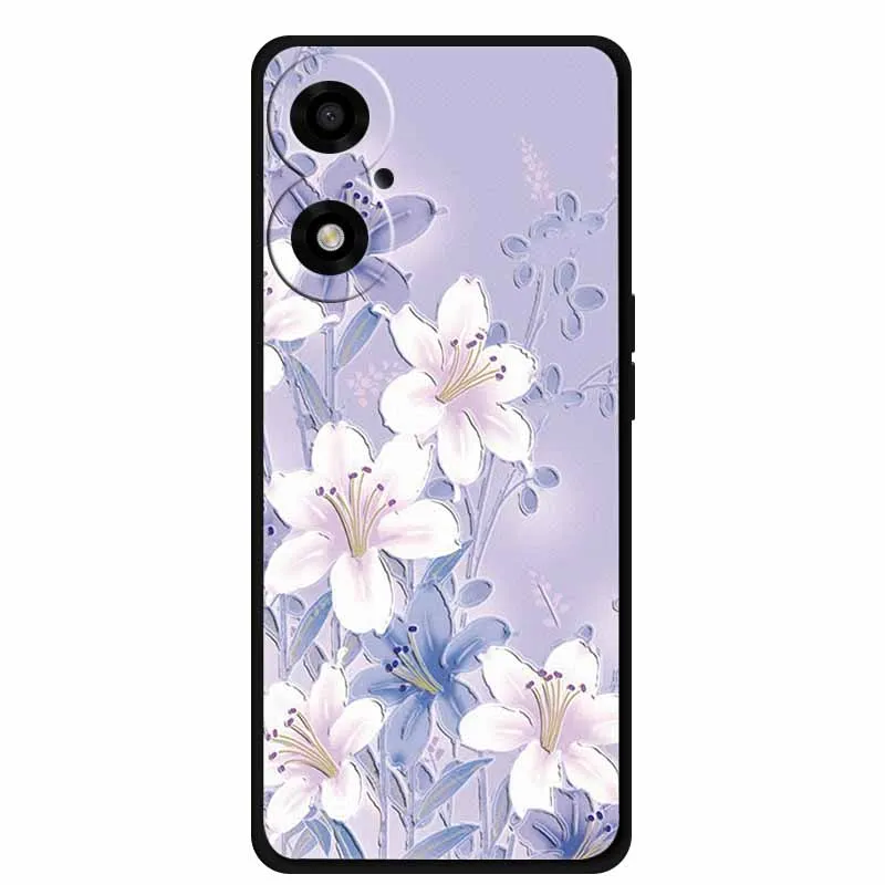 Чехол с 3D тиснением для OPPO A2M 5G чехол рельефными цветами силиконовая мягкая