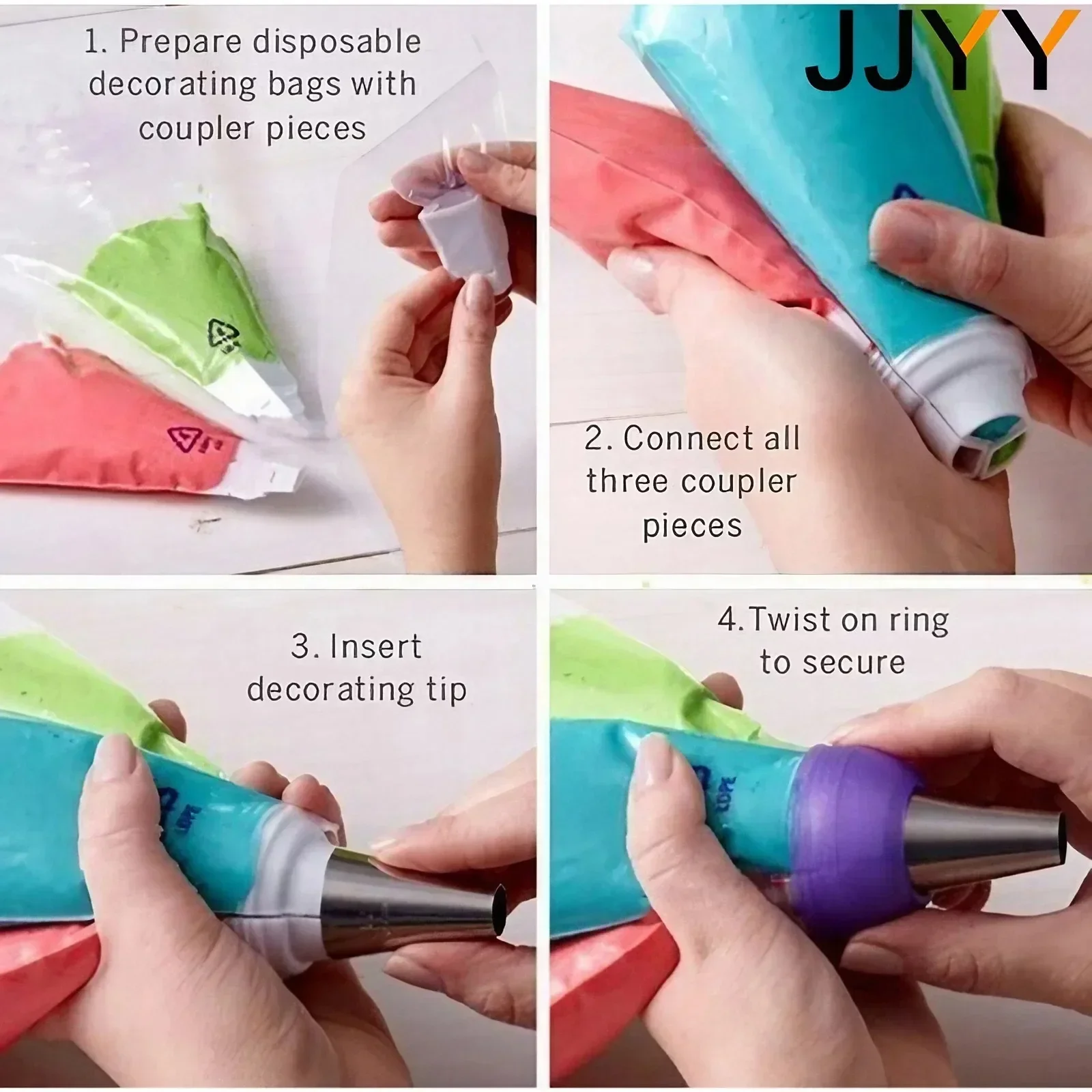 Прочный металлический конвертер для украшения торта с 3 отверстиями и остекления