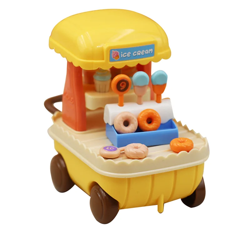 

Mini Dessert Cart Lollipop Donut Vending Cart Decoration Children Play House Toys