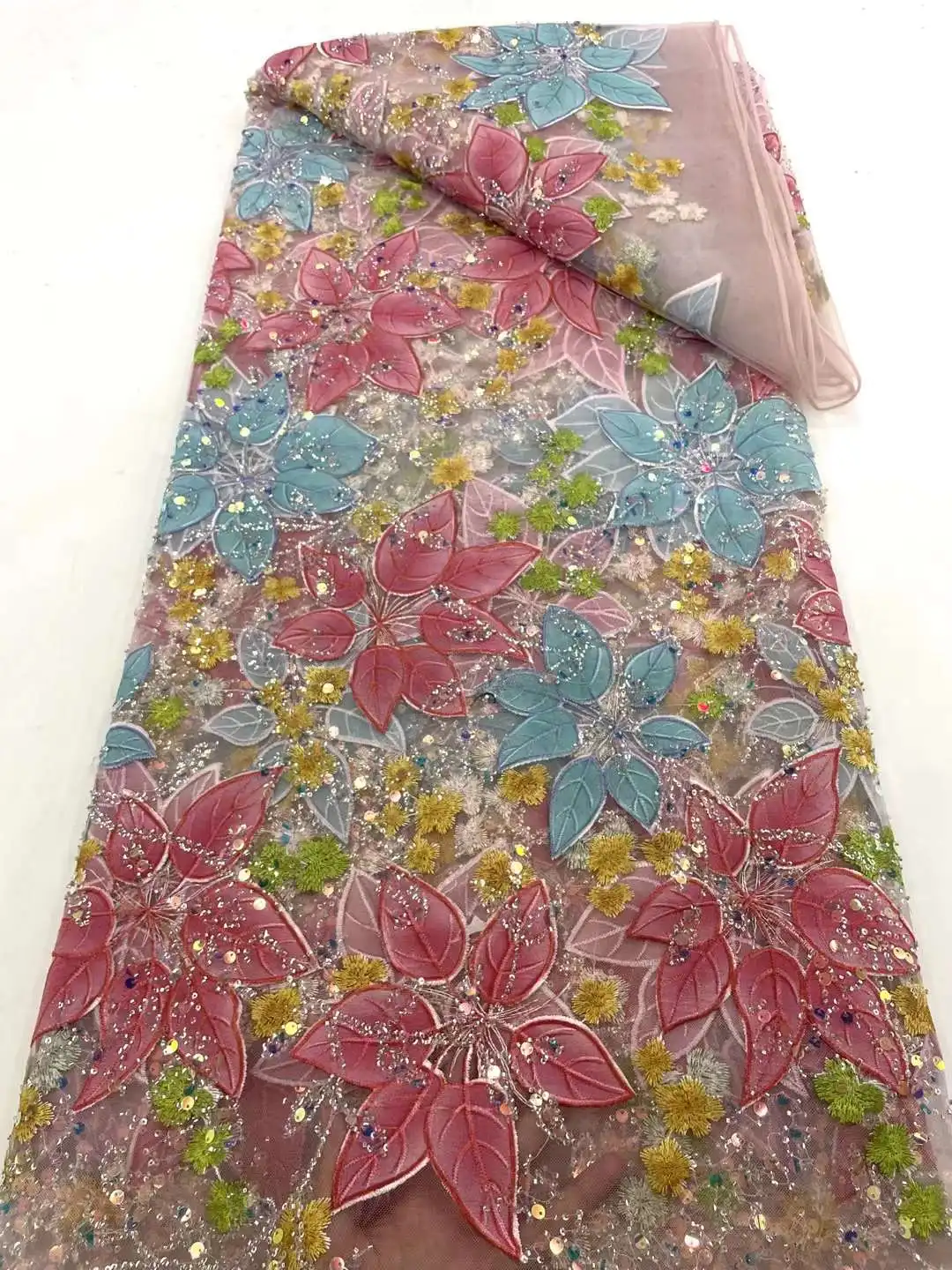 Роскошная искусственная ткань свадебная высококачественные свадебные ткани