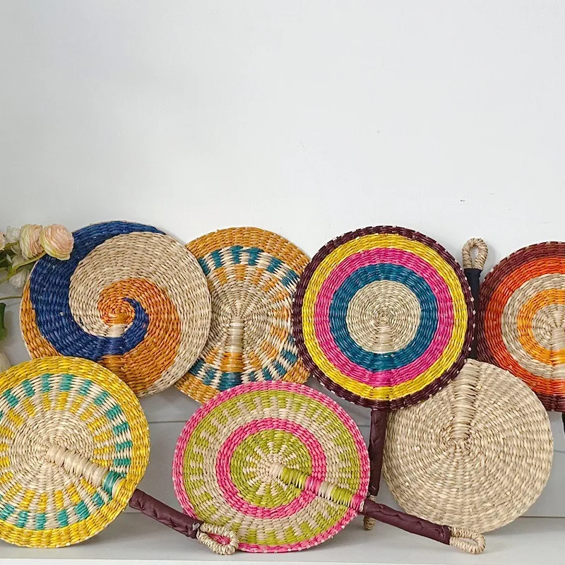 Плетеный вручную Ghanaian круглый веер для морских водорослей висячий макарон