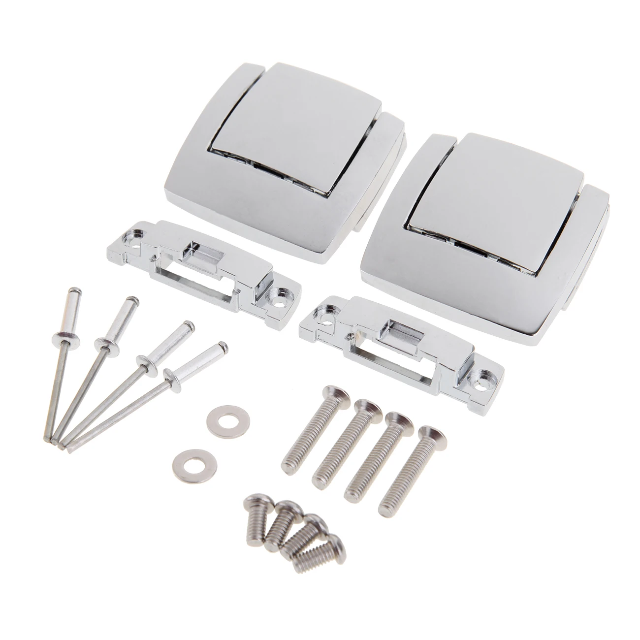 

2x Chrome Motorcycle Pack Trunk Lock Latches For Harley Davidson Touring Road King Electra Street Glide FLHX FLTR FLHT 1980-2013