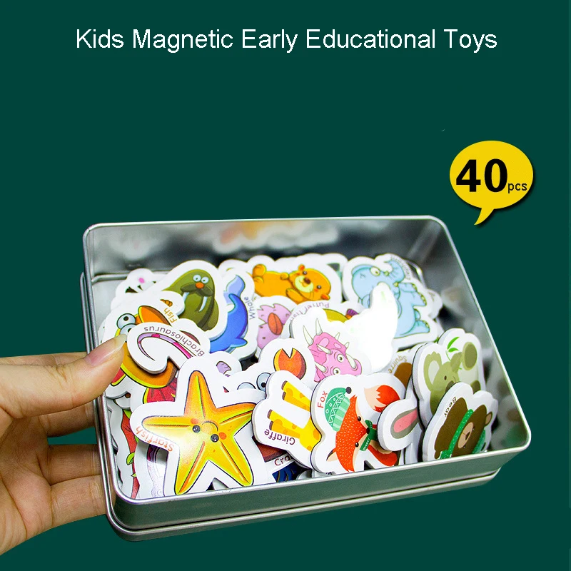 Креативные Мультяшные магниты на холодильник для детей зоопарк фотомагниты