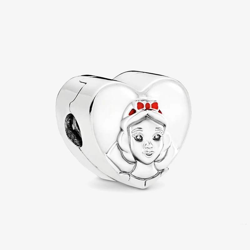 

Popular 925 Solid Silver Beads White Snow Portrait Clip Pendant Fit Pandora Charms Mybeboa Original Bracelet Women DIY Jewelry