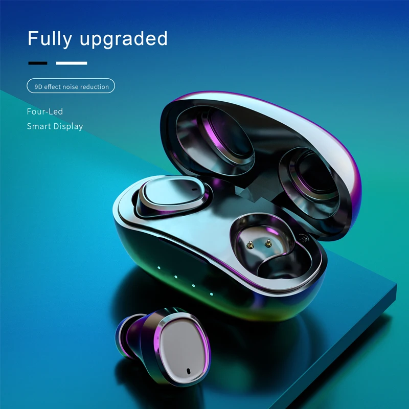 

TWS 5.0 Mini Bluetooth Earphones 9D Stereo Wireless Headphones Waterproof Sports Earbuds Noise Reduction Headsets with Mic
