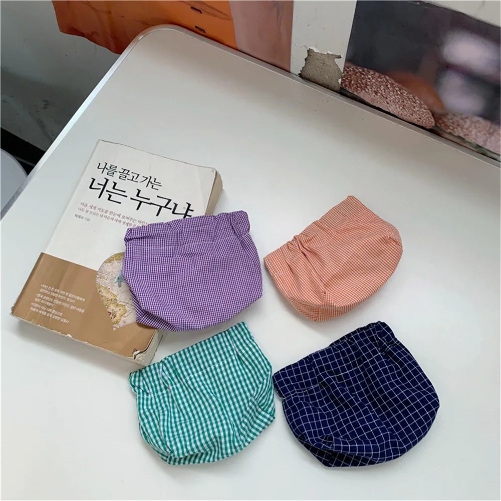 

Cute Plaid Coin Purse Shrapnel Mini Bag Korean Coin Pouch Girls Portable Change Purse Cosmetic Lipstick Storage Pouch Wallet