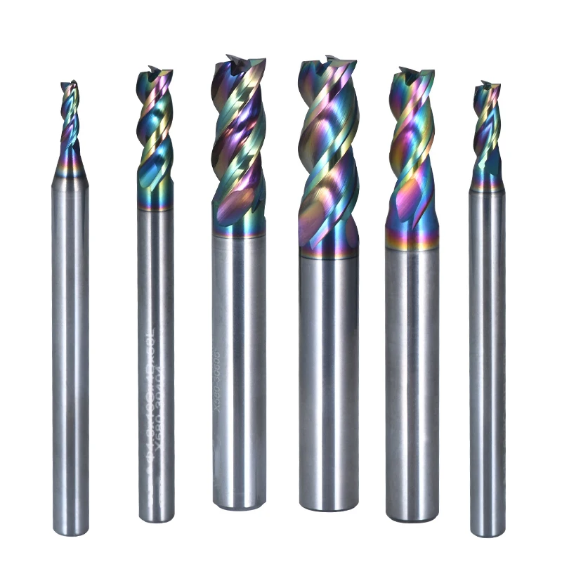 Hot Selling Circular Groove High Efficiency Single Flute CNC Machine Tool DLC Colorful Coating Milling Cutter