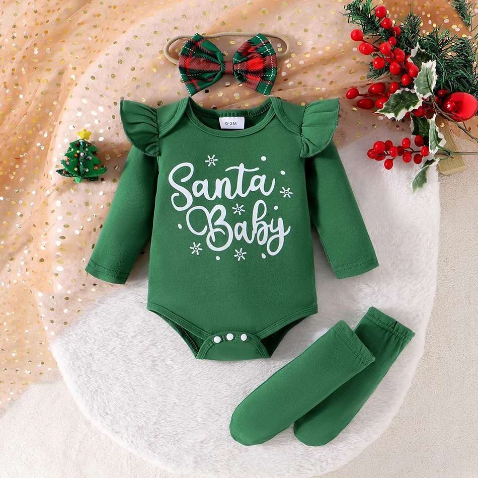 Детский комбинезон с рождественским принтом