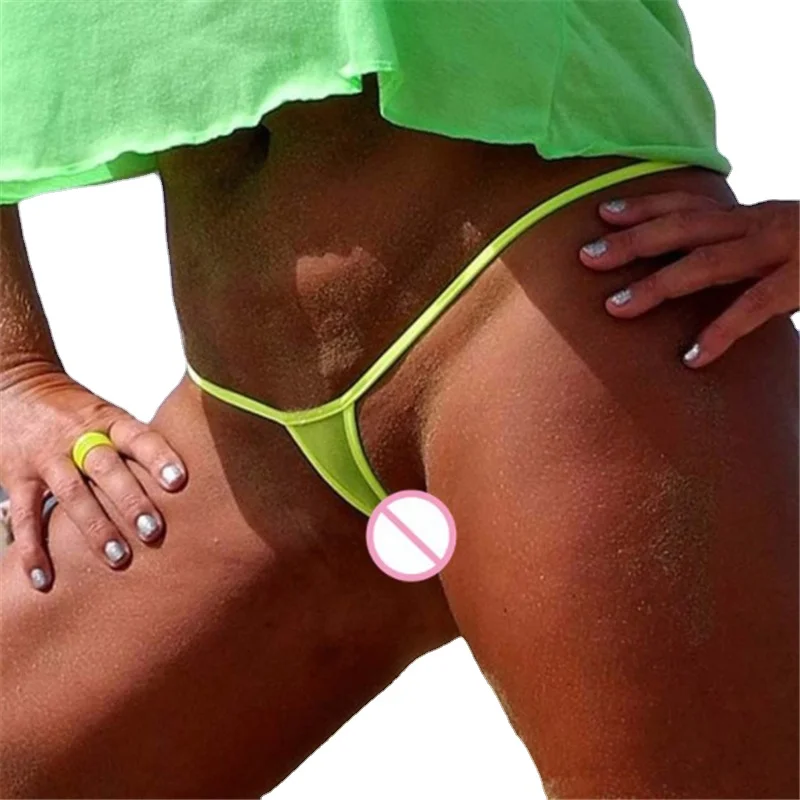 

Микро Бикини-Танга бикини танкини сексуальное нижнее белье однотонные прозрачные простые классические треугольные