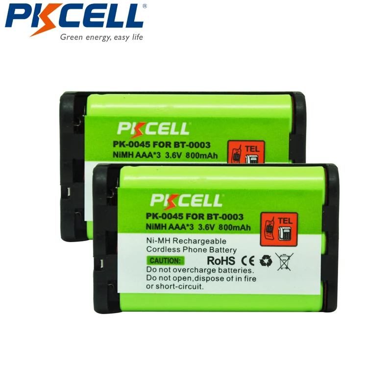 

2 x PKCELL NEW Cordless Phone Battery for Uniden BT-0003 BT0003