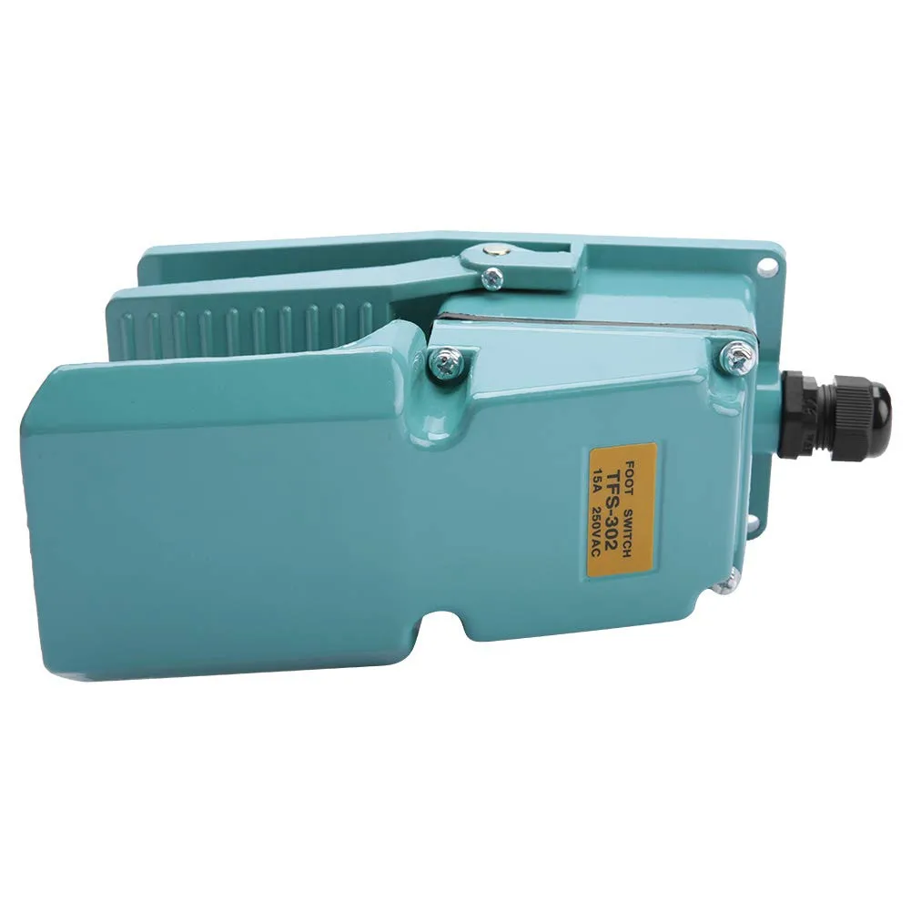

Green Pedal Switch Foot Heavy Duty Industrial Equipment Momentary Power SPDT Supplies TFS-302 1 * 15A Electric