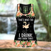 womens thats what i do i drink and i know things 3d print tank tops ladies casual sleeveless tops summer vest shirts sexy top