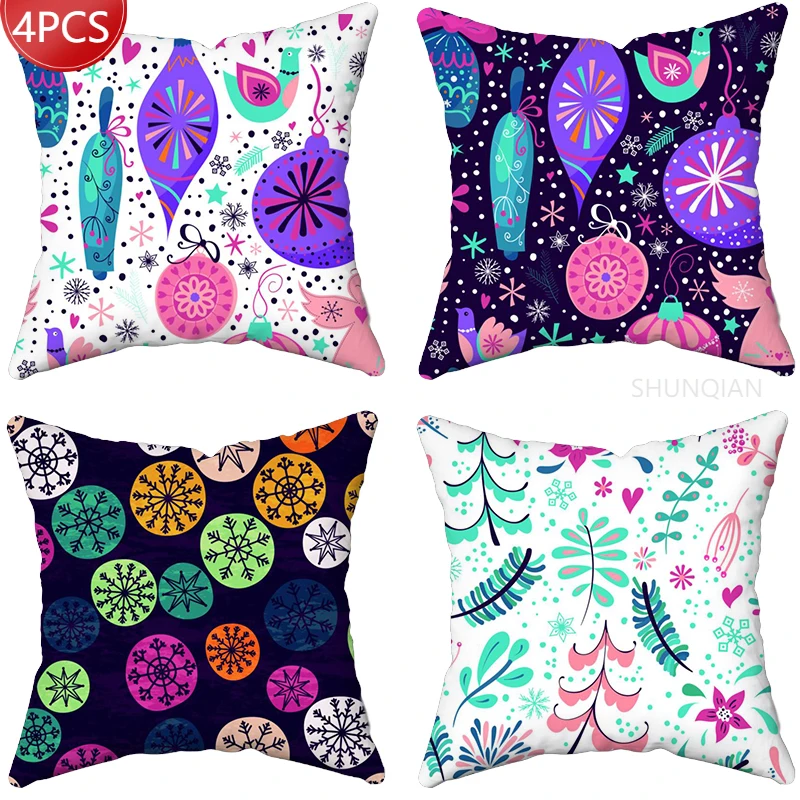 

Artistic colorful flower Series Pillow Gift Home Office Decoration Pillow Bedroom Sofa Car Cushion Cover Pillow Case