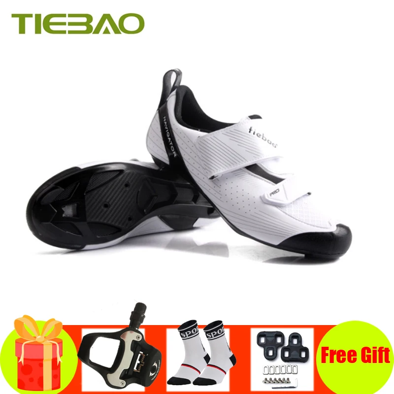 

Кроссовки Tiebao мужские для велоспорта, самозакрывающиеся дышащие сверхтонкие туфли на плоской подошве, для езды на велосипеде