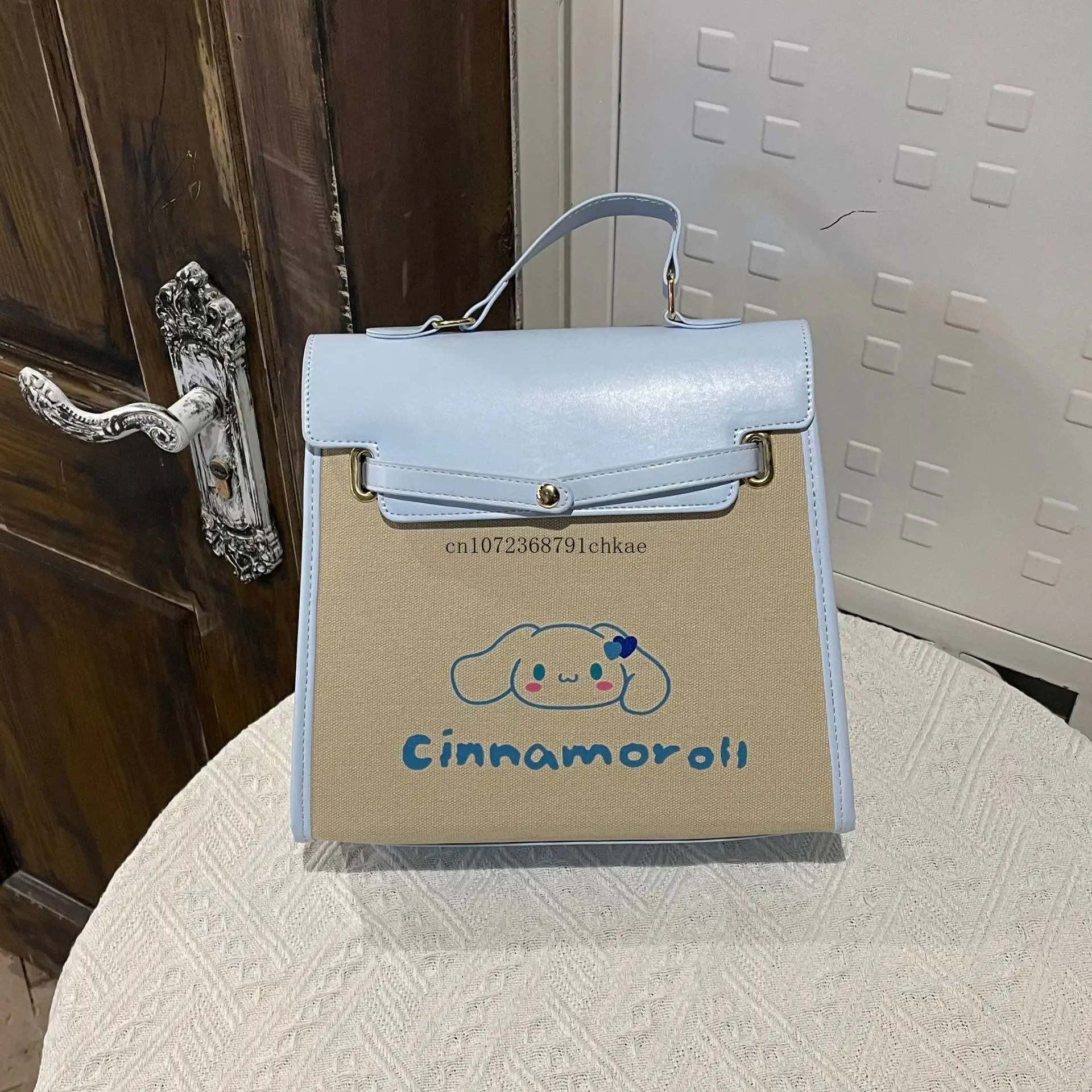 New Japanese Cartoon Cute Melody Jade Guigou Kuromi Canvas Handbag Cute Fun Canvas Backpack Hello Kitty  Backpacks  school bag