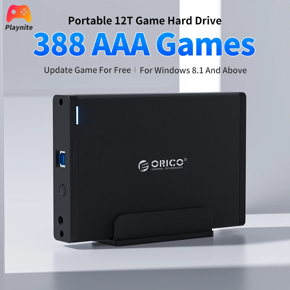 

Playnite System Portable Game Hard Drive Built-in 388 AAA Games For PS4/PS3/PS2/PS1/Sega Saturn/Switch/WII 12T HDD For Laptop/PC