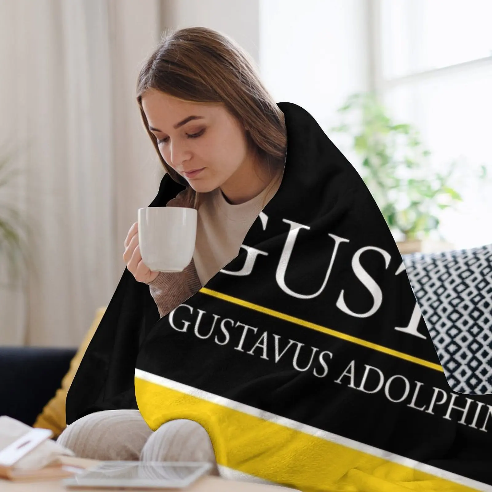 Одеяло для колледжа Gustavus Adolphin идеи подарков на день Святого Валентина большие