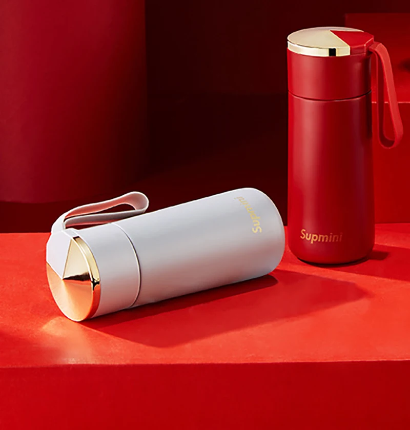 180ml Stainless Steel Insulated Cup Red Mini Portable Straig