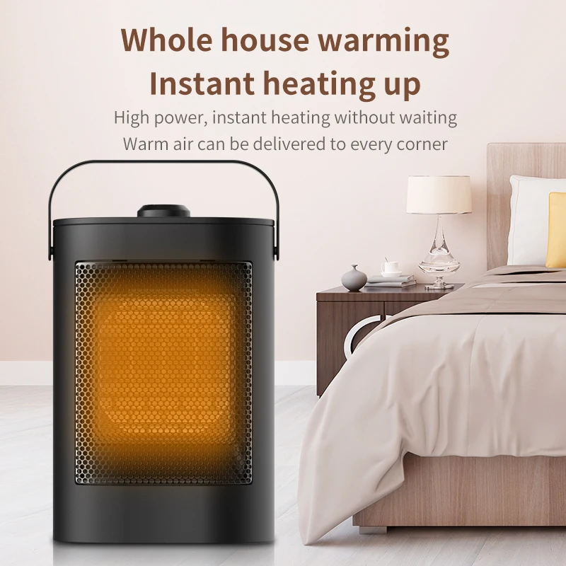 Electric Portable Heater Mini Wall Mount Home Desk Face Warm Air heater heating fan mute remote fast heating thermostat